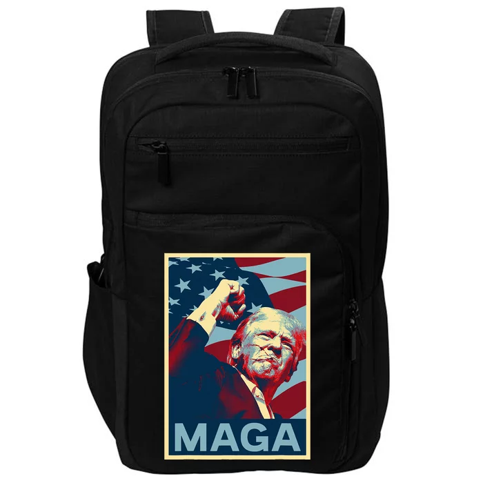 Trump 2024 Fight Fist Pump Us Flag Impact Tech Backpack