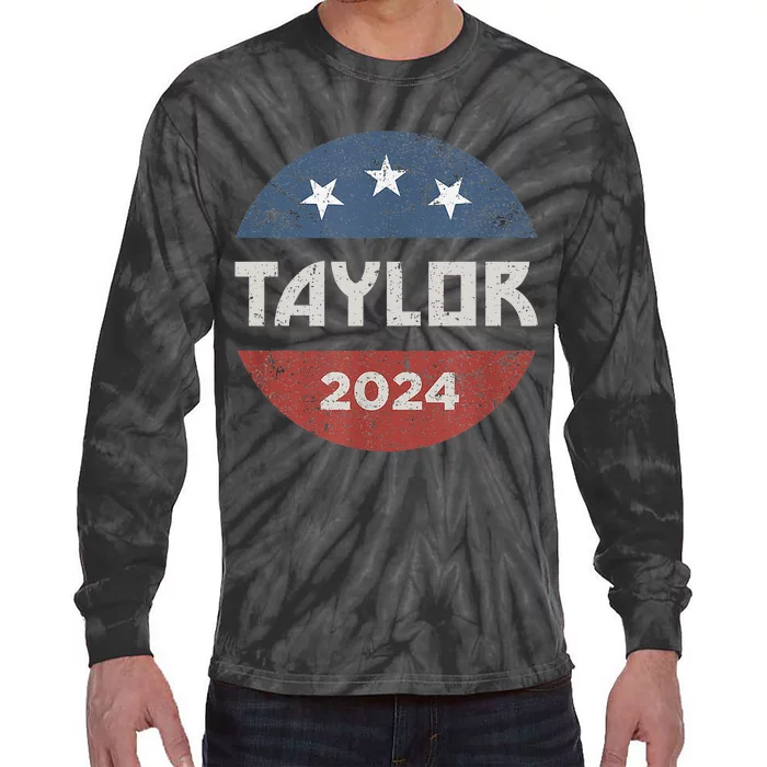 Taylor 2024 First Name Personalized Tie-Dye Long Sleeve Shirt