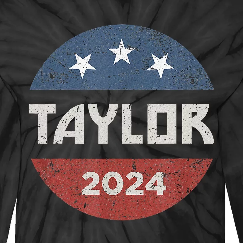 Taylor 2024 First Name Personalized Tie-Dye Long Sleeve Shirt