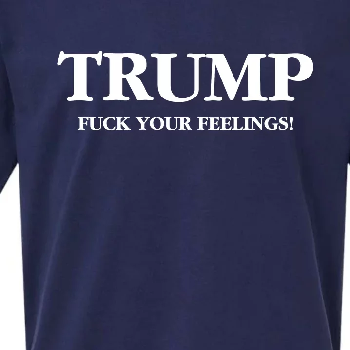 Trump 2024 Fuck Your Feelings Sueded Cloud Jersey T-Shirt