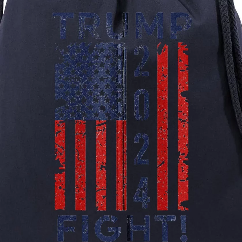 Trump 2024 Fight Fight Fight Trump President Election 2024 Drawstring Bag