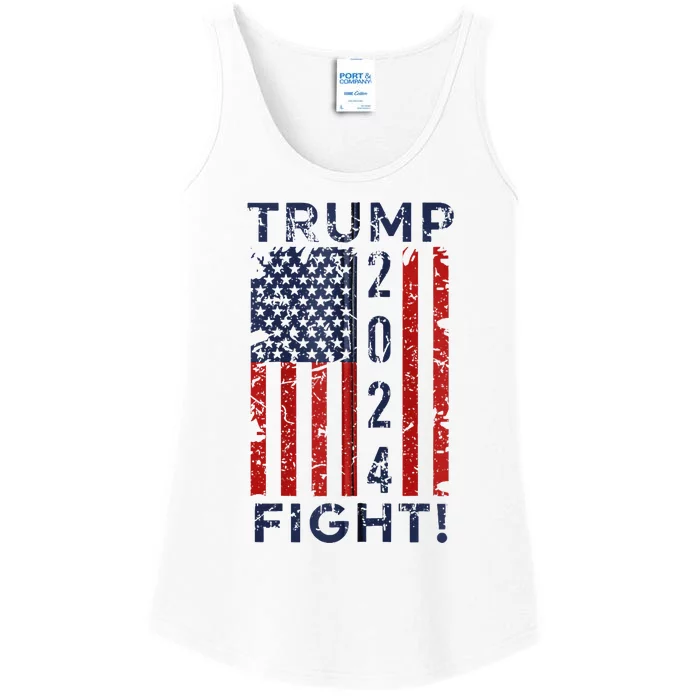 Trump 2024 Fight Fight Fight Trump President Election 2024 Ladies Essential Tank