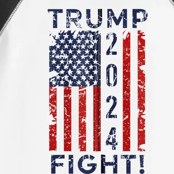 Trump 2024 Fight Fight Fight Trump President Election 2024 Toddler Fine Jersey T-Shirt