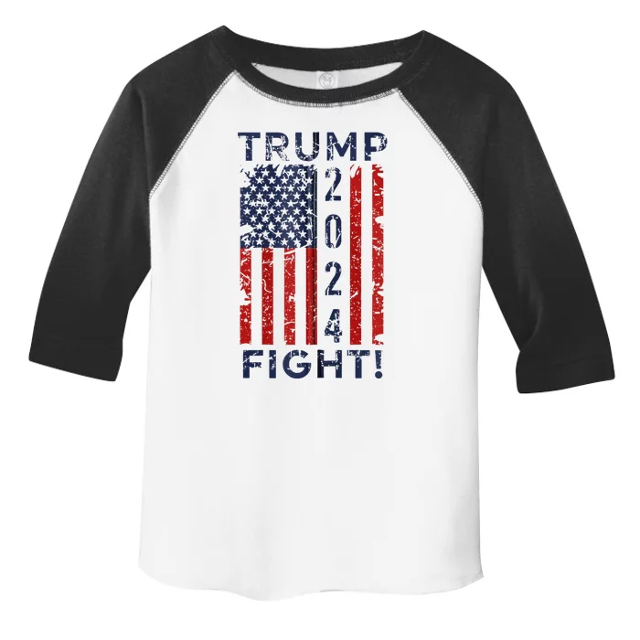 Trump 2024 Fight Fight Fight Trump President Election 2024 Toddler Fine Jersey T-Shirt