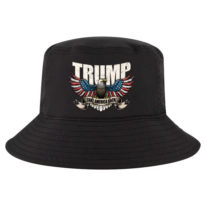 Trump 2024 Flag Take America Back Cool Comfort Performance Bucket Hat