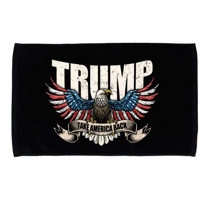 Trump 2024 Flag Take America Back Microfiber Hand Towel