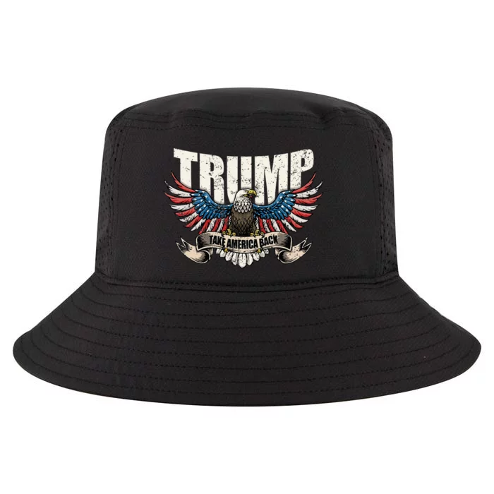 Trump 2024 Flag Take America Back Donald Trump Cool Comfort Performance Bucket Hat