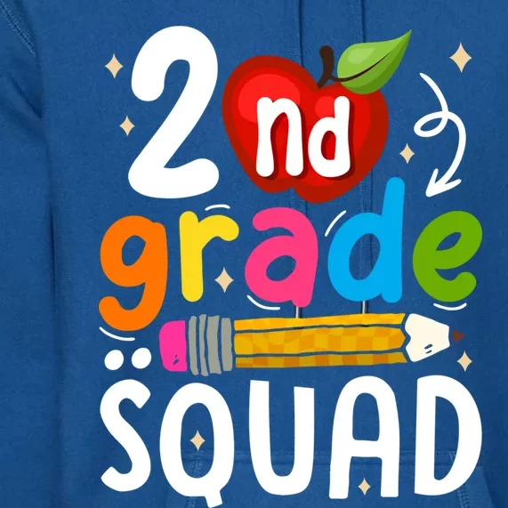 Team 2Nd Grade Squad First Day Of Second Grade Teacher Gift Premium Hoodie