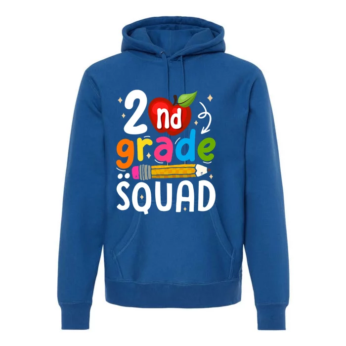 Team 2Nd Grade Squad First Day Of Second Grade Teacher Gift Premium Hoodie