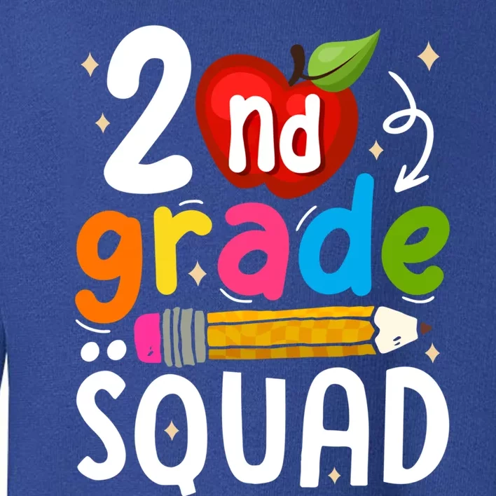 Team 2Nd Grade Squad First Day Of Second Grade Teacher Gift Toddler Sweatshirt