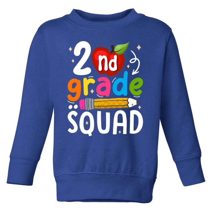 Team 2Nd Grade Squad First Day Of Second Grade Teacher Gift Toddler Sweatshirt