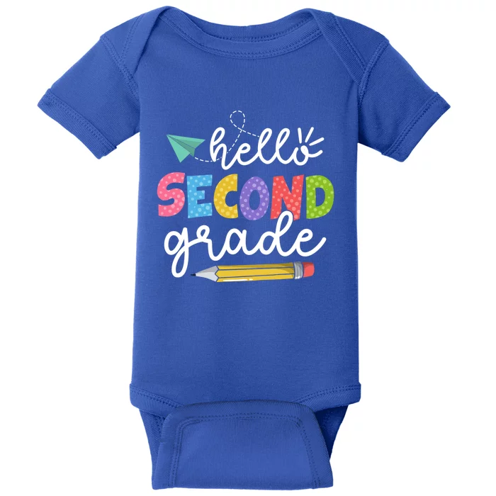 Team 2Nd Grade Squad Hello Second Grade Teacher Gift Baby Bodysuit