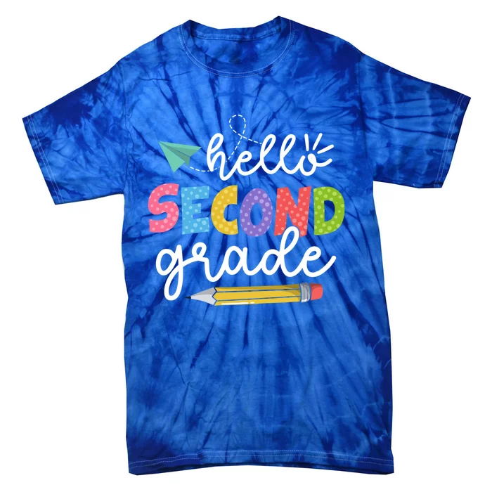 Team 2Nd Grade Squad Hello Second Grade Teacher Gift Tie-Dye T-Shirt