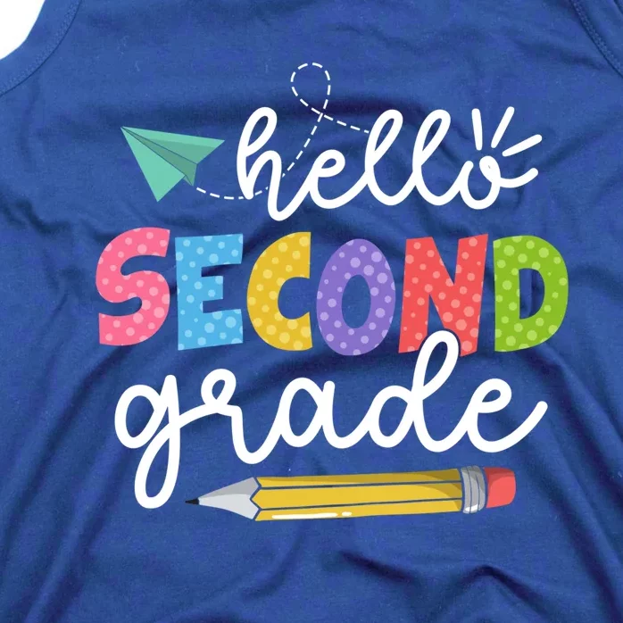 Team 2Nd Grade Squad Hello Second Grade Teacher Gift Tank Top