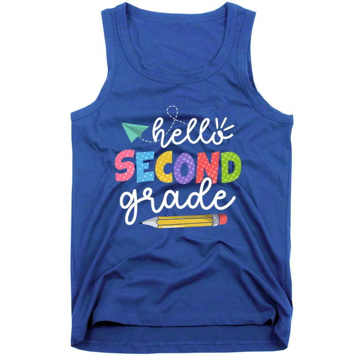 Team 2Nd Grade Squad Hello Second Grade Teacher Gift Tank Top