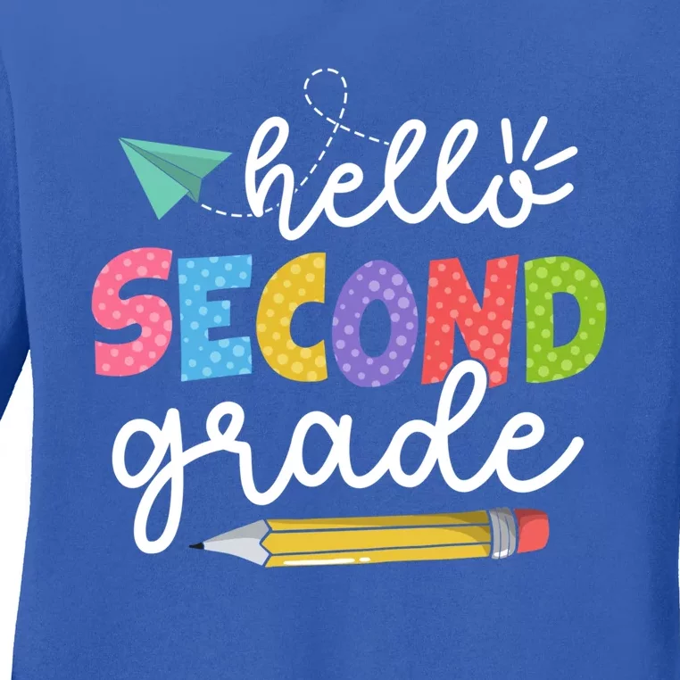 Team 2Nd Grade Squad Hello Second Grade Teacher Gift Ladies Long Sleeve Shirt