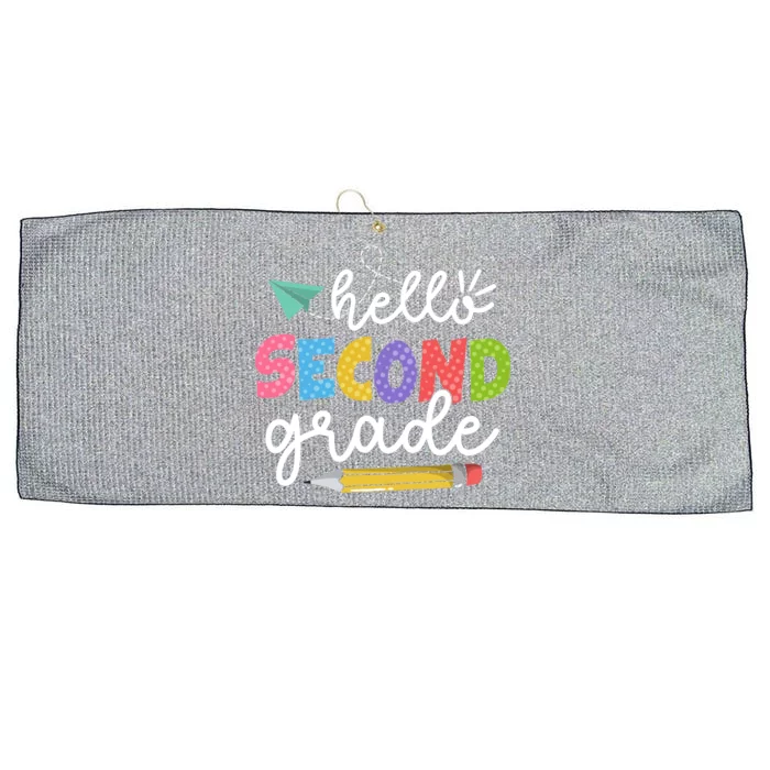 Team 2Nd Grade Squad Hello Second Grade Teacher Gift Large Microfiber Waffle Golf Towel