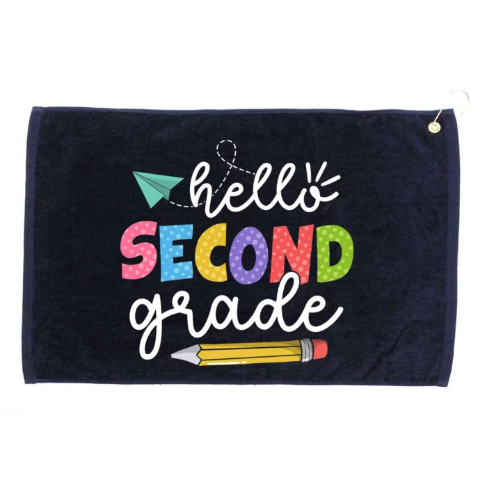 Team 2Nd Grade Squad Hello Second Grade Teacher Gift Grommeted Golf Towel