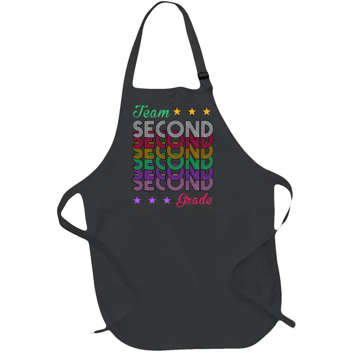 Team 2nd Grade Teacher Back To School Full-Length Apron With Pocket