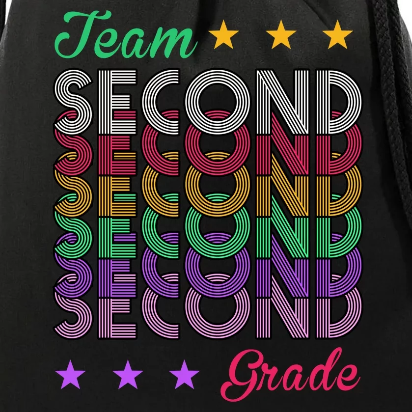 Team 2nd Grade Teacher Back To School Drawstring Bag