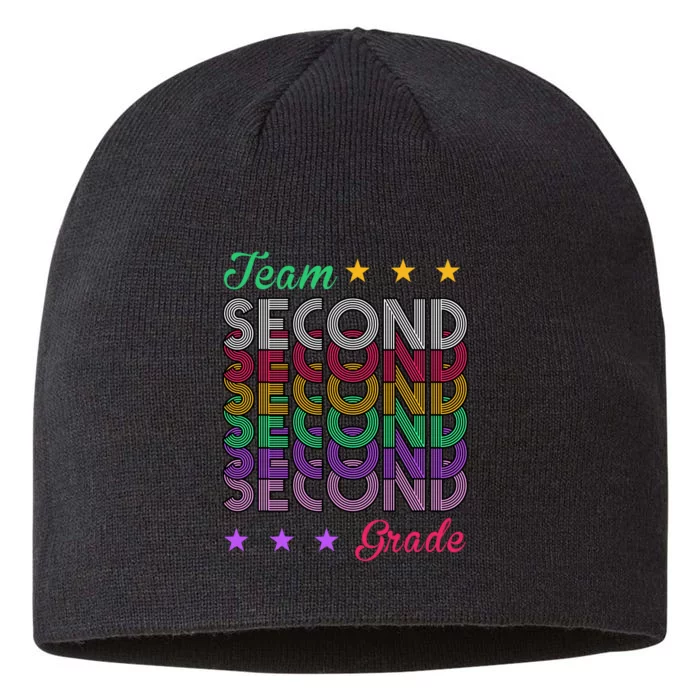 Team 2nd Grade Teacher Back To School 8 1/2in Sustainable Knit Beanie