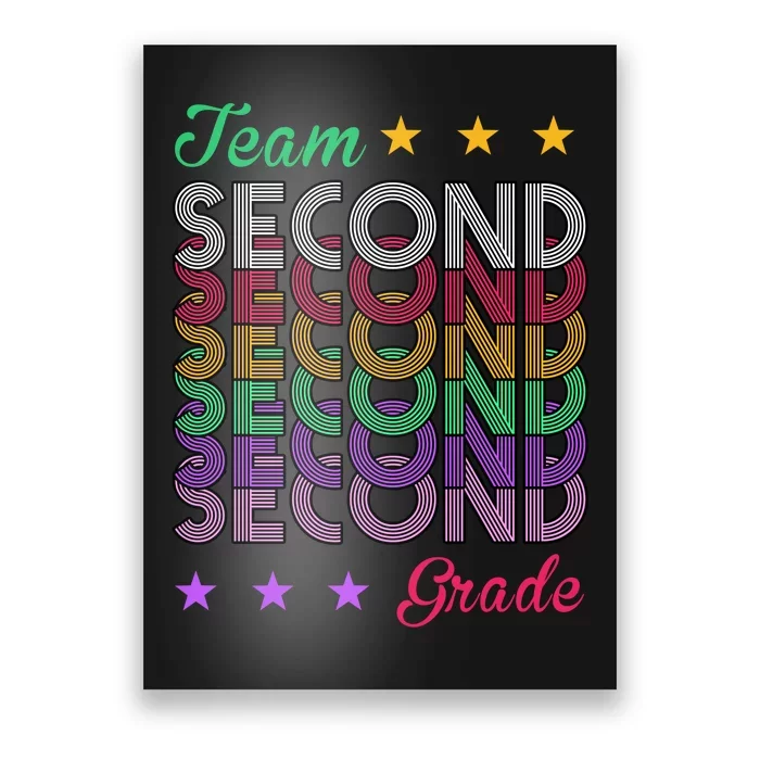 Team 2nd Grade Teacher Back To School Poster