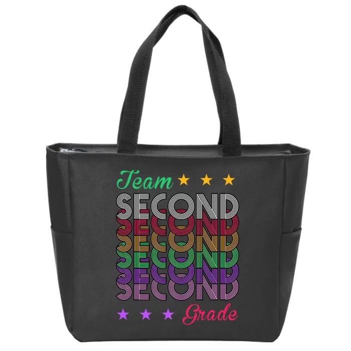 Team 2nd Grade Teacher Back To School Zip Tote Bag