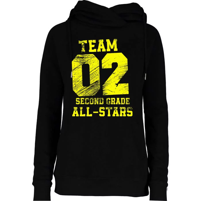 Team 2nd Grade Allstars Womens Funnel Neck Pullover Hood