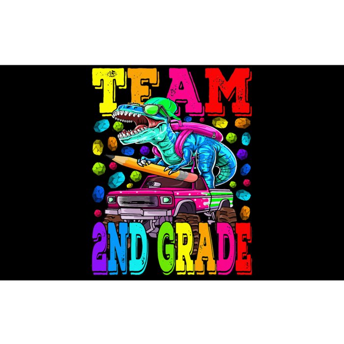 Team 2nd Grade Monster Truck Dinosaur Back To School Bumper Sticker