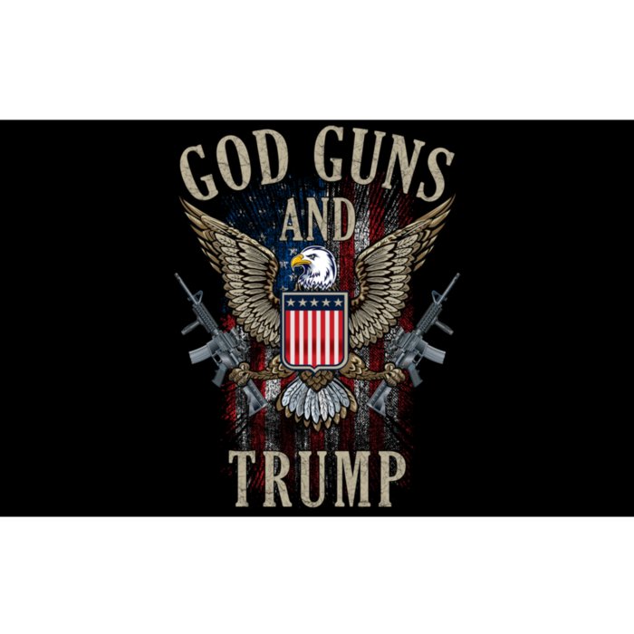 Trump 2024 God Guns And Trump 2nd Amendment Flag Ar15 American Flag Bumper Sticker