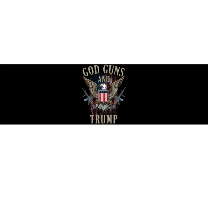 Trump 2024 God Guns And Trump 2nd Amendment Flag Ar15 American Flag Bumper Sticker