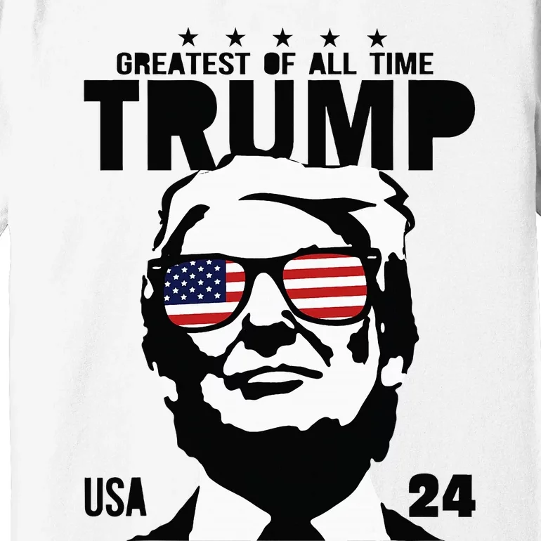 Trump 2024 Goat Never Surrender Bulletproof Teflon Don Premium T-Shirt