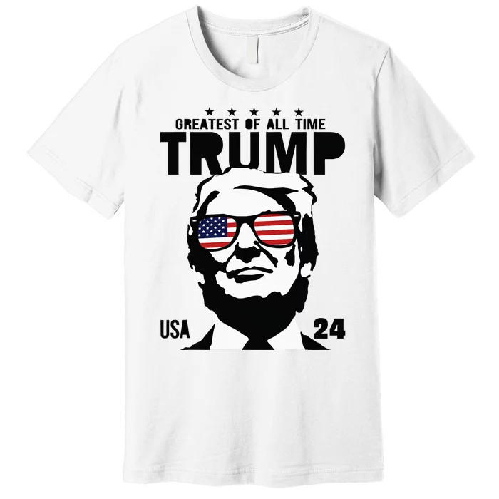 Trump 2024 Goat Never Surrender Bulletproof Teflon Don Premium T-Shirt