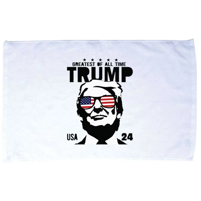 Trump 2024 Goat Never Surrender Bulletproof Teflon Don Microfiber Hand Towel