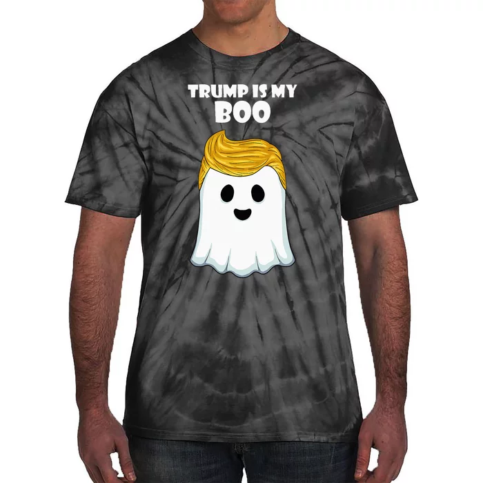 Trump 2024 Hair Funny Ghost Halloween Boo Tie-Dye T-Shirt