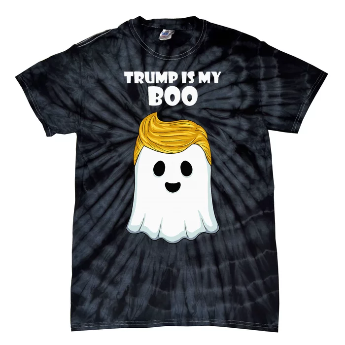 Trump 2024 Hair Funny Ghost Halloween Boo Tie-Dye T-Shirt