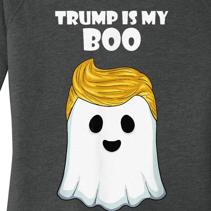 Trump 2024 Hair Funny Ghost Halloween Boo Women's Perfect Tri Tunic Long Sleeve Shirt