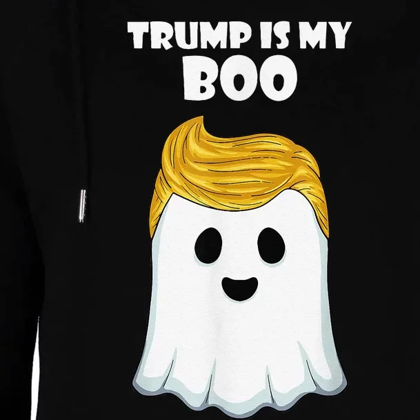 Trump 2024 Hair Funny Ghost Halloween Boo Womens Funnel Neck Pullover Hood