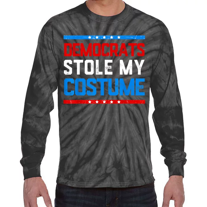 Trump 2024 Halloween Costume Democrats Stole My Costume Tie-Dye Long Sleeve Shirt