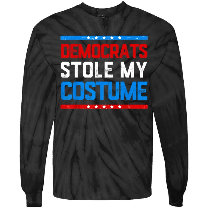 Trump 2024 Halloween Costume Democrats Stole My Costume Tie-Dye Long Sleeve Shirt