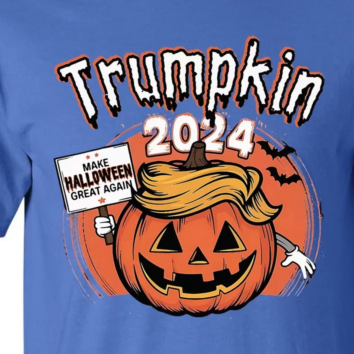 Trump 2024 Hair Funny Ghost Halloween Boo Funny Halloween Tall T-Shirt