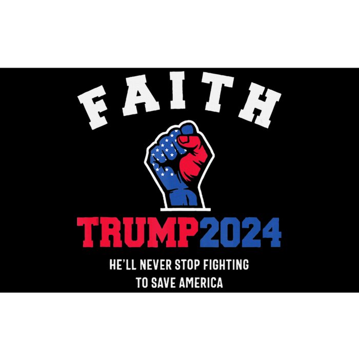 Trump 2024 HeLl Never Stop Fighting To Save America Bumper Sticker