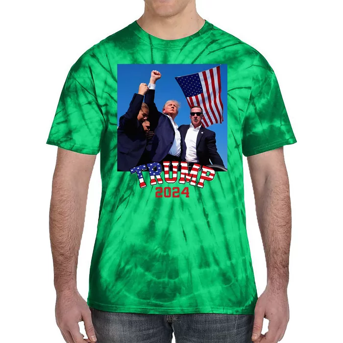 Trump 2024 HeLl Never Stop Fighting To Save America Tie-Dye T-Shirt