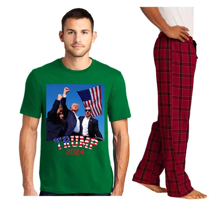 Trump 2024 HeLl Never Stop Fighting To Save America Pajama Set