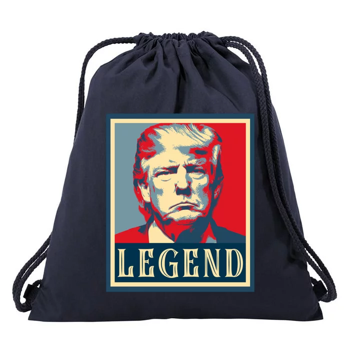 Trump 2024 Hopeposter President Trump Legend Cool Gift Drawstring Bag