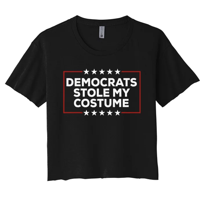 Trump 2024 Halloween Costume Democrats Stole My Costume Gift Women's Crop Top Tee