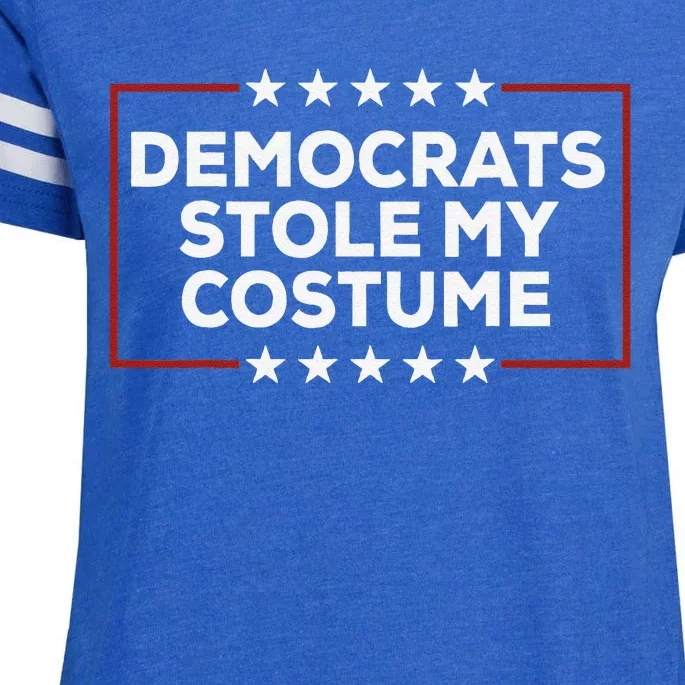 Trump 2024 Halloween Costume Democrats Stole My Costume Gift Enza Ladies Jersey Football T-Shirt