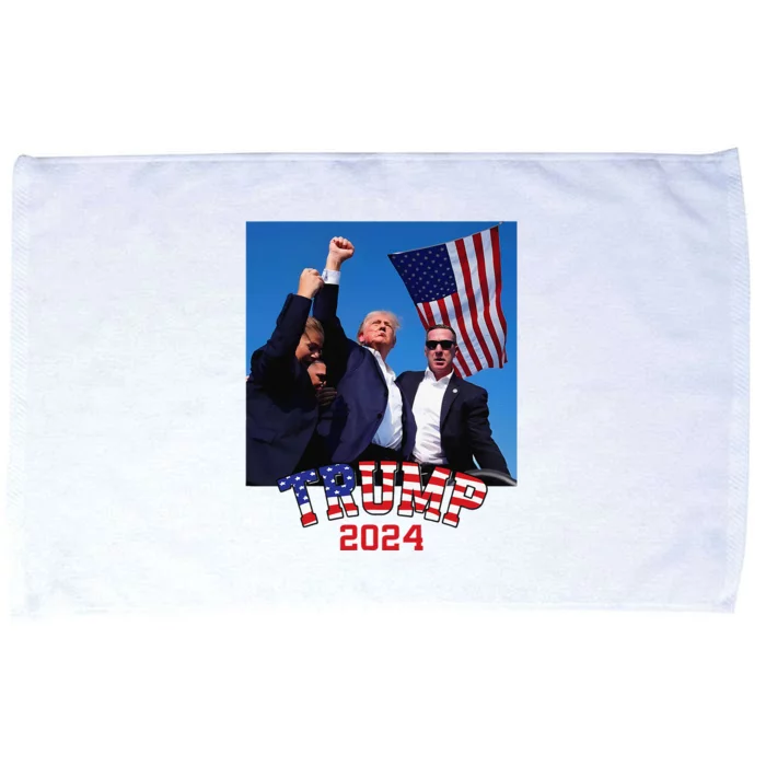 Trump 2024 HeLl Never Stop Fighting To Save America Microfiber Hand Towel