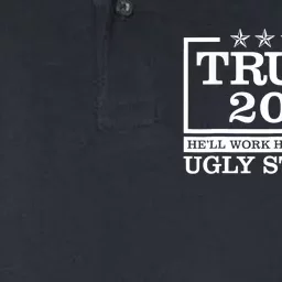 Trump 2024 He'll Work Harder Than An Ugly Stripper Softstyle Adult Sport Polo