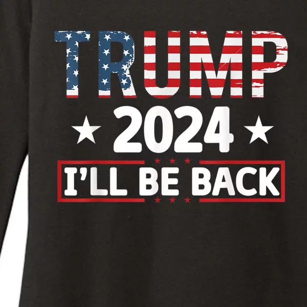 Trump 2024 Ill Be Back Will Support Womens CVC Long Sleeve Shirt